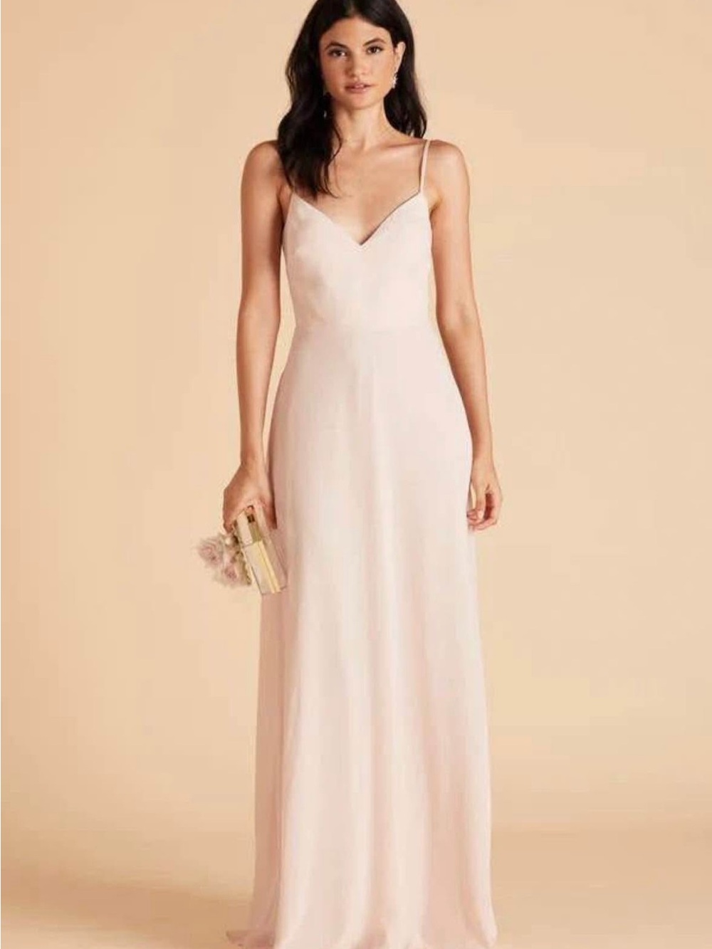 Birdy Grey Devin Chiffon Bridesmaid Dress in Pale Blush Pink